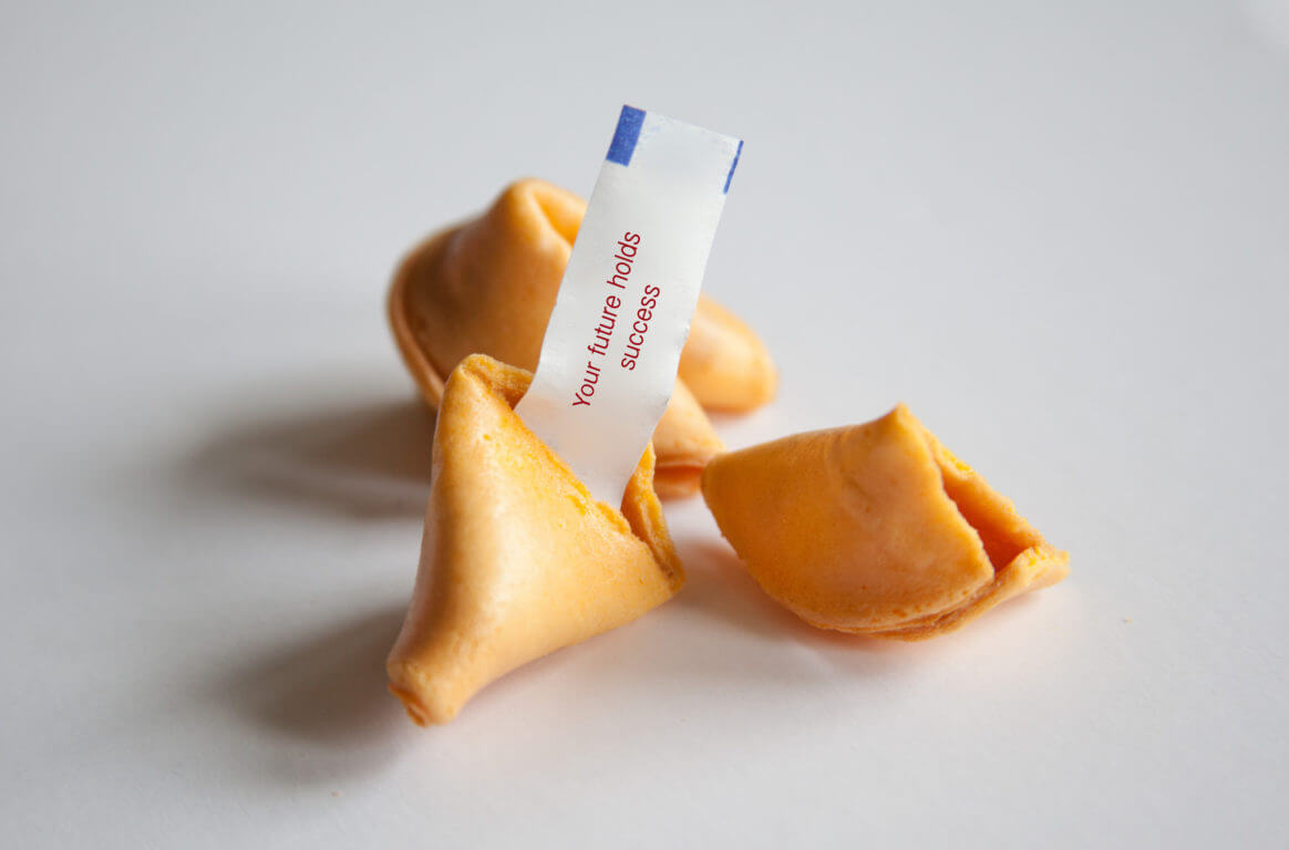 Fortune cookie that says your future holds success